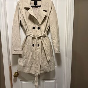 Reitmans Beige Double-Breasted Trench Coat